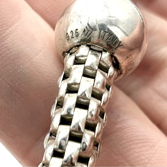 Silpada Sterling Silver Mesh Flxible Stretch Bracelet - Picture 3 of 4